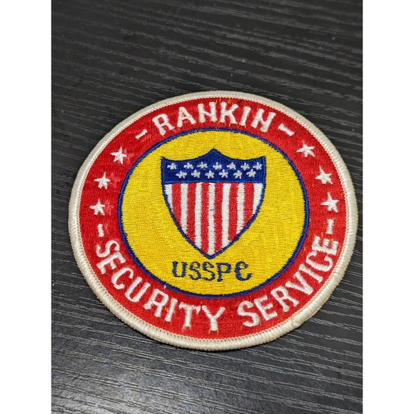 Vintage Patch Security Police Marine RANKIN SECURITY SERVICE USSPE - Picture 1 of 5